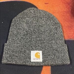 Carhartt Black and Orange Knit Hat